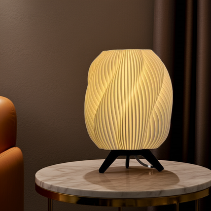 Twist Smart Glow Table Lamp, Sculptural Shade, App-Controlled (16M Colours)