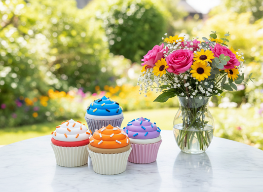 Cup Cake Container - Two Part Storage