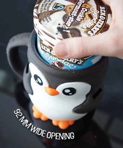 Ice Cream Pint Holder with Spoon Slots (Penguin, Highland Cow, Bat, Cat)
