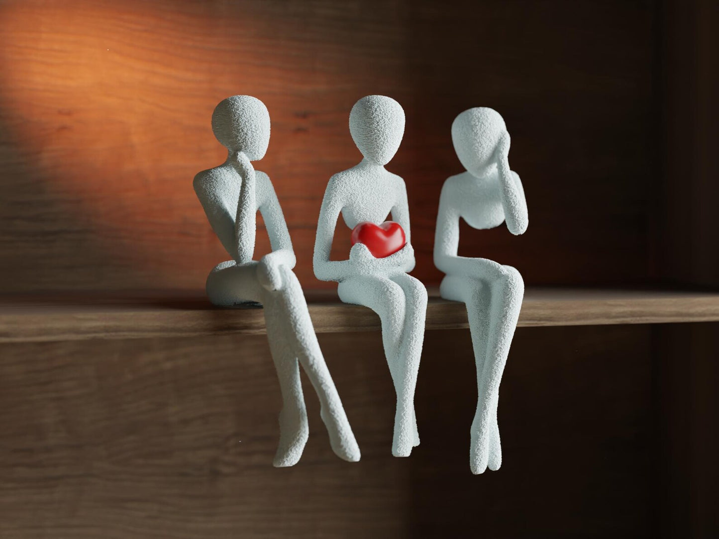 NOBody Shelf Sitters - A Minimalist Sculpture