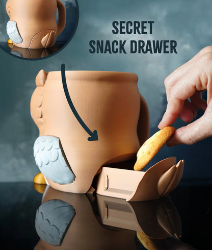Owl Ice Cream Pint Holder with Spoon Slots