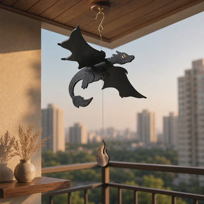 Onyx Shadow Dragon : A Kinetic Sculpture &  Wind Chime – Hanging Decor for Home & Kids Room