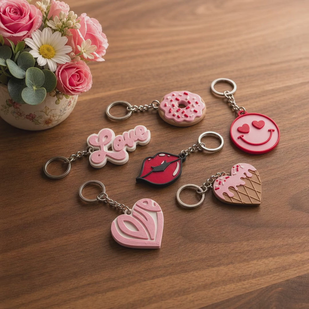 Love Keychains - Valentines Day Gift (Set Of 7)