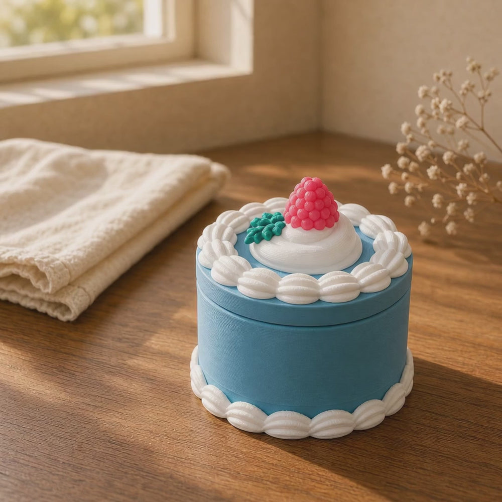Vanilla Creamy Cake Container - Jewelry Box and Gift Holder