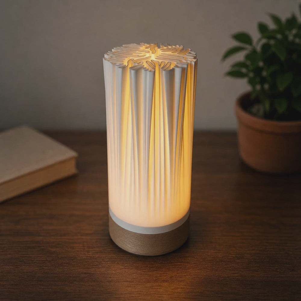 ORGANIS Minimalist Organic Table Lamp, Sculptural Shade