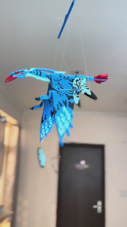 Sky Hunter Flying Ikran Avatar Creature Wind Chime – Hanging Decor for Home & Kids Room