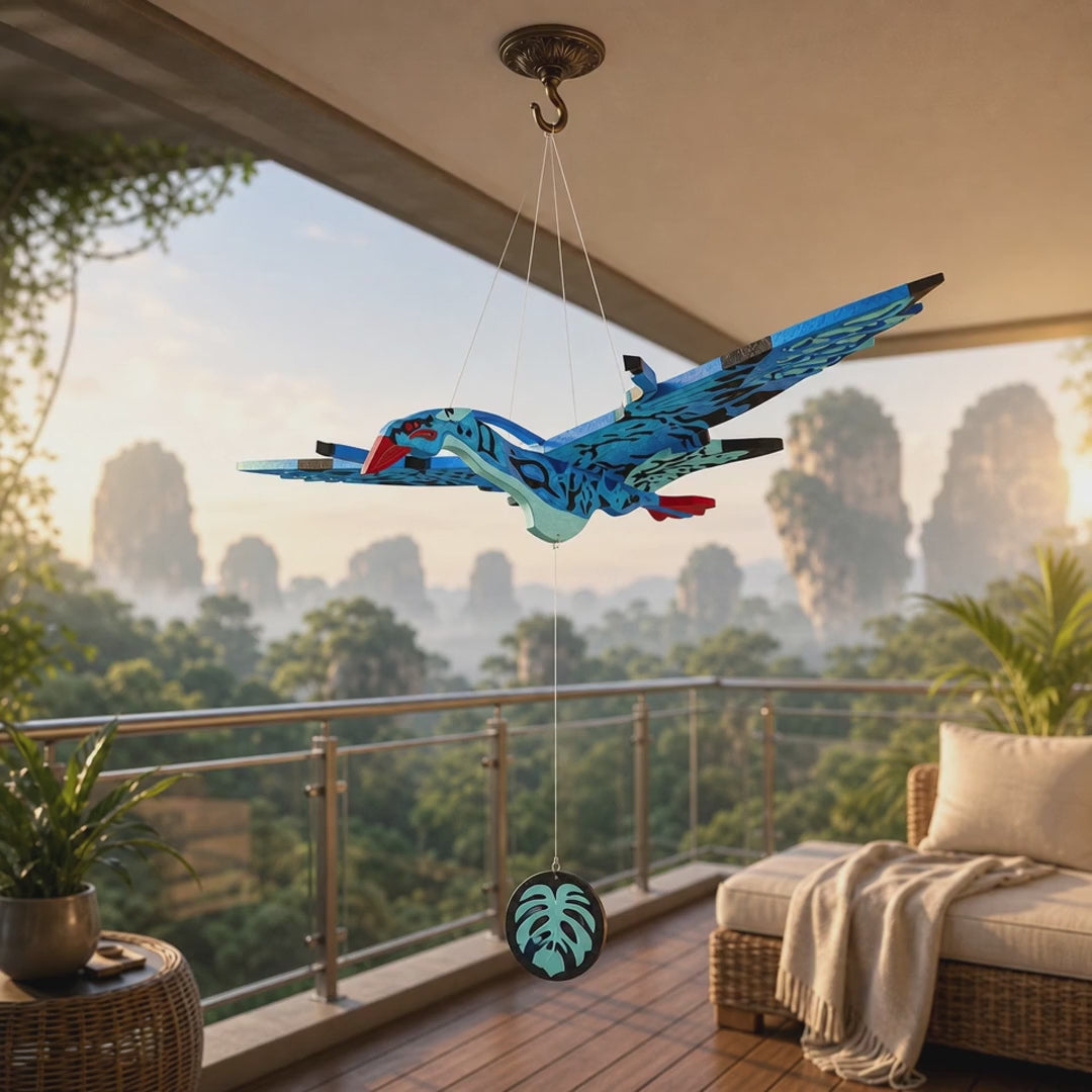 Sky Hunter Flying Ikran Avatar Creature Wind Chime – Hanging Decor for Home & Kids Room