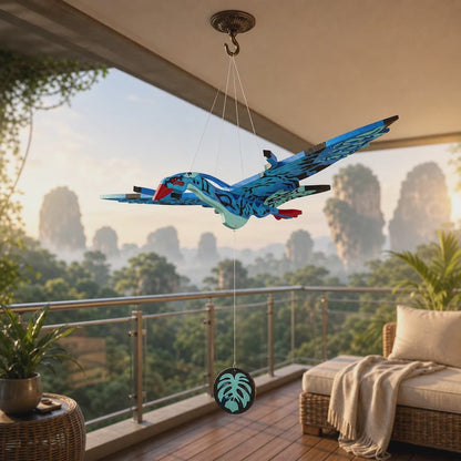 Sky Hunter Flying Ikran Avatar Creature Wind Chime – Hanging Decor for Home & Kids Room